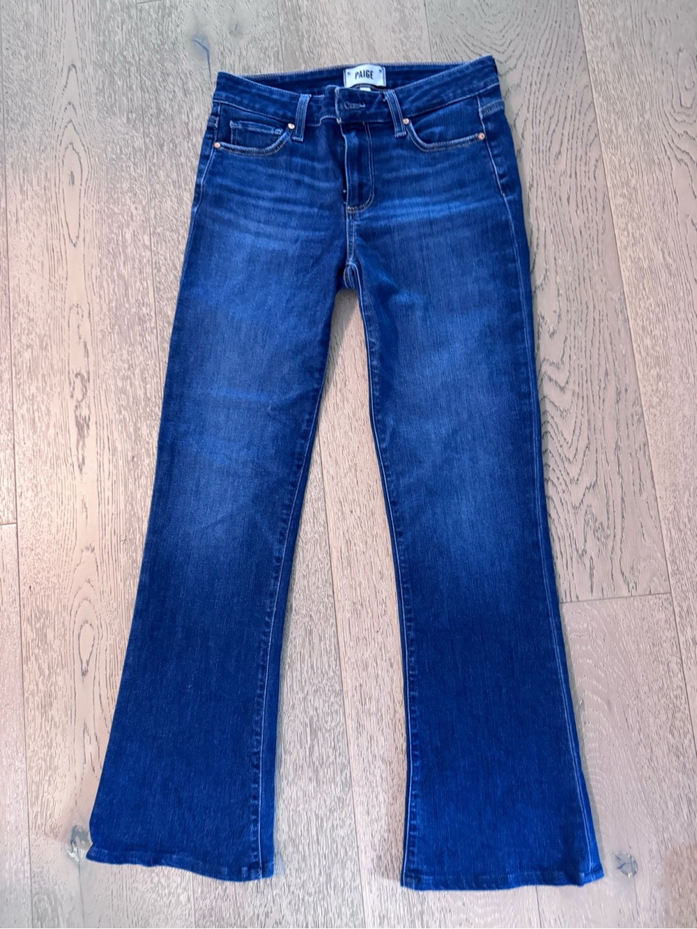 PAIGE Indigo Blue Flare Jeans Ankle